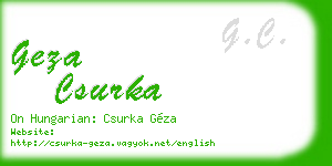geza csurka business card